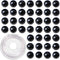 8mm 100pcs Natural Black Onyx Gemstone Round Loose Beads for Jewelry Making with Crystal Stretch Cord...