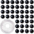 8mm 100pcs Natural Black Onyx Gemstone Round Loose Beads for Jewelry Making with Crystal Stretch Cord...