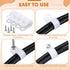 Hicarer 100 Pack R-type Clip Cable Fastener Wire Clamp Nylon Screw Mounting Electrical Grip Wire Clips with 100 Pack Screws for Wire Management (1...