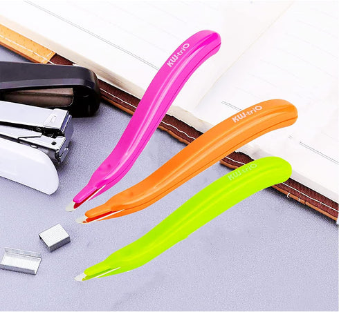 Staple Remover Professional Magnetic Easy Staple Removers Tool 3 PCS Staple Puller Remover Staple Pullers for Office, School and Home (Multicolor)...