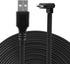 LEFXMOPHY Black Power Cord for WYZE Cam Pan V3 / Cam v3 Pro 2K 90 Degree Right Angle L-Shape Connector 20ft Micro USB Right Angle Flat Extension C...