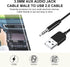 USB to 3.5mm Jack Audio Adapter, Male AUX Audio Jack to USB 2.0 Male Charge Cable Adapter Cord for iPod Shuffle MP3 Player Headphones Speakers and...