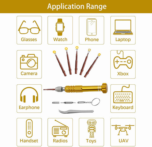 5-in-1 Eyeglass Repair Kit, 3in1 Multifunctional Small Screwdriver Set, Phone Repair Kit, Premium Screwdriver Tools Kit for Repairing Sunglasses, ...
