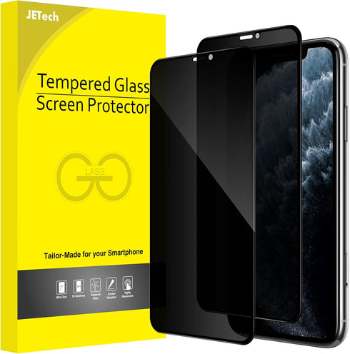 JETech Privacy Full Coverage Screen Protector for iPhone 11 Pro/X/XS 5.8-Inch, Anti-Spy Tempered Glass Film, Edge to Edge Protection Case-Friendly...