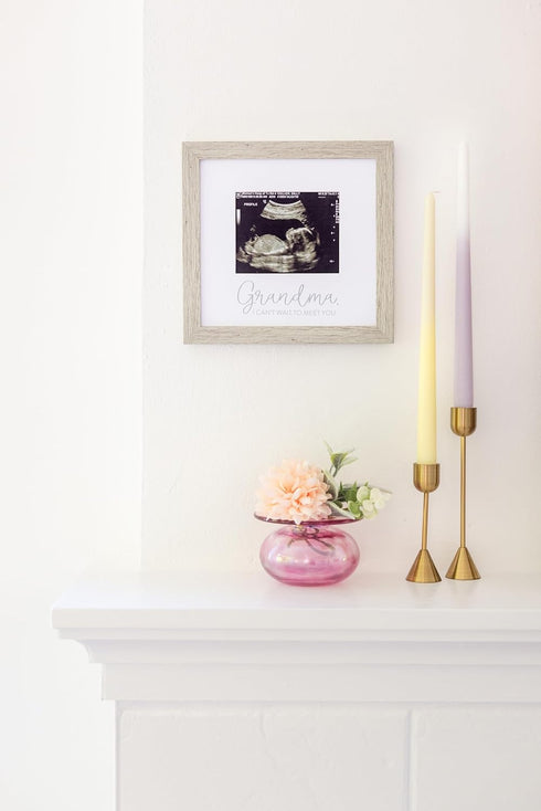 Kate & Milo Rustic Grandma Sonogram Picture Frame, Pregnancy Announcement, Ultrasound Baby Photo Frame, Gender-Neutral Baby Keepsake Frame, Tablet...