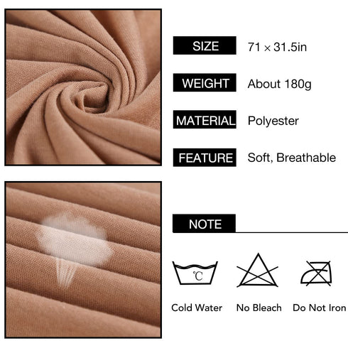 Head Wrap Stretch Jersey Turban Extra Long Hair Scarf Soft Breathable African Knit Head Scarves Turban Tie for Black Women...