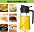 Olive Oil Sprayer Cooking Oil Dispensing Bottle: 2 in 1 Glass Olive Oil Dispenser Bottle, Upgraded Glass Oil Spraying Bottle for Kitchen Air Fryer...