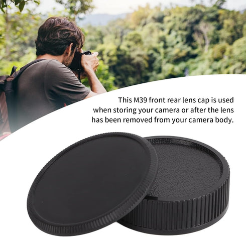 YYOYY 3 Pairs Rear Lens Cover and Camera Body Front , M39 Front Rear Lens , Dust Proof and Scratch Proof, Light Weight Plastic , for M39 Lens...