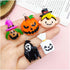 12Pieces Various Halloween Resin Pendant Cartoon Pumpkin Hat Bat Skull Pendant DIY for Earrings Necklace Bracelet Jewelry Making and Crafting Supp...