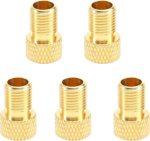 5pcs Bicycle Presta to Schrader Copper Valve,Gas Conversion Head Tire Valve Converter Professional Bike Accessories for Road Bike,Trek Bike Pump A...