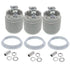 Porcelain Threaded Socket with Metal Shade Ring,JNXQWE Ceramic Medium Base Screw Socket with Hickey IPS 1/8-27,Glazed (3-Pack,Threaded)...