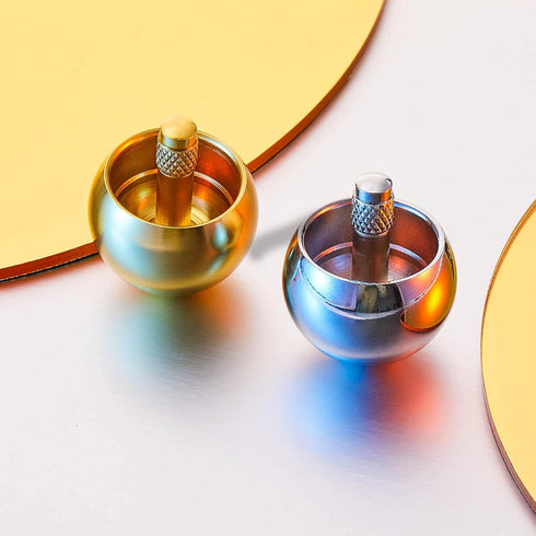 2 Pieces Metal Spinning Top Metal Flip Over Top Kids Aluminum Top Spinner Top Physics Toy Gyroscope Stainless Steel Top Educational Toys for Girls...