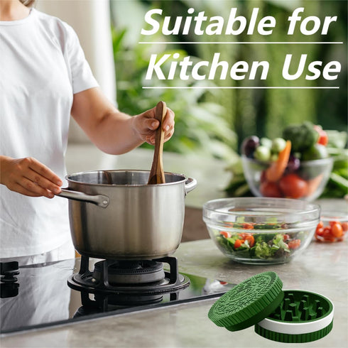 Grinder, 2.2 Inch Stronger Grip Biscuit Shape Design Grinder (Single, Green)...