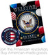 Breeze Decor Welcome Home Navy Garden Flag Armed Forces USN Seabee United State American Military Veteran Retire Official House Decoration Banner ...