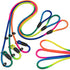 3pcs Slip lead dog leash, no Pull Pet Training Leash for Medium and Small Dogs,two leather stoppers ?5feet?Rainbow?...