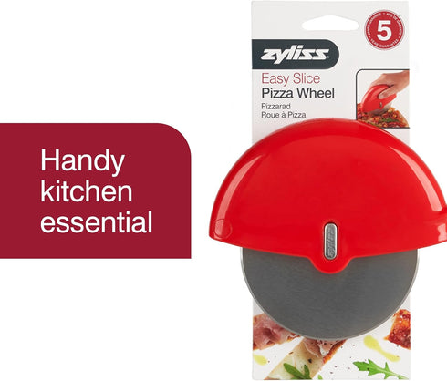 Zyliss Pizza Wheel - Handheld Pizza Cutter with Removable Blade - Plastic Pizza Cutter with Stainless Steel Blade - Kitchen Tool and Gadget for Ri...
