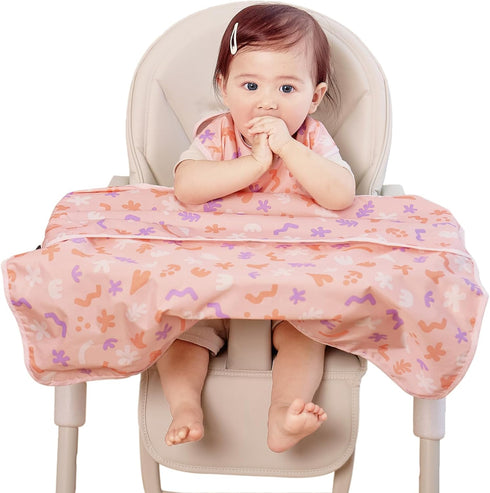 All-in-one Coverall Baby Feeding Bibs, Sleeveless, Suction plates compatible BLW Bibs Covers baby and high chair...