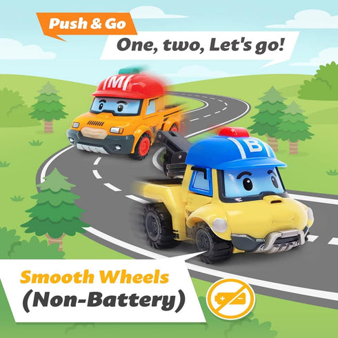 Robocar Poli Transforming Robot, Bucky 4" Transformable Action Toy Figure Vehicles, Mountain Rescue Car Emergency Vehicle Playset, Holiday Birthda...