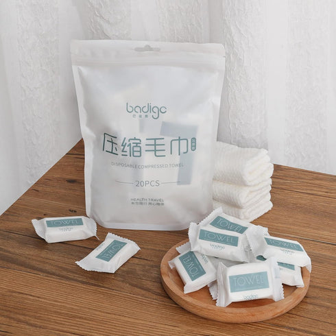 Compressed Towel Tablets - Disposable Travel Towels Face Wipes Cotton Coin Tissue for American Camping Hiking Sports Outdoors Gears Portable Compa...