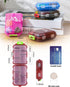 4PS Travel Pill Organizer with 164 Slice Labels?10 Compartments Travel Pill Box Portable Folding Small Pill Case Daily Pill Container Used for Car...