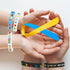 Whaline 24 Pack Autism Awareness Pencils Bracelets Sets Inspirational Silicone Wristbands Short Pencils Colorful Half Pencils Stretchy Bracelets f...