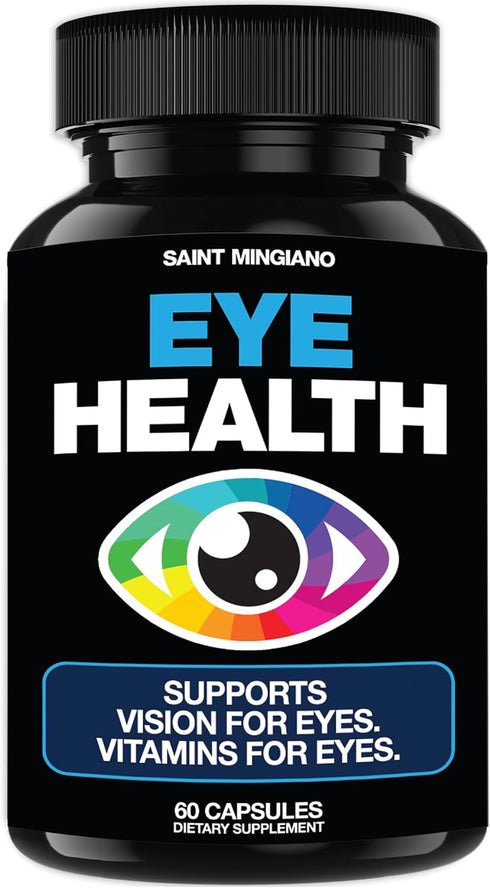Eye Health & Vision Vitamins Supplement 60 Capsules - Supports Eye Strain, Dry Eyes, and Vision Health - Supports Vision, Ocular and Macular Healt...