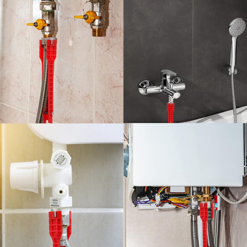 Basin Wrench,8 in 1 Faucet and Sink Installer Multi Tool,Multi-Purpose Plumbing Wrench Faucet Wrench Sink Wrench Plumbers Wrench for Pipe and Tub ...