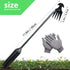 Weed Puller Tool, 2 Pcs 4 Teeth Durable Garden Weed Pulling Tool, Portable Garden Weeder Tool with Gloves for Vegetable Gardening, Backyard Farm W...