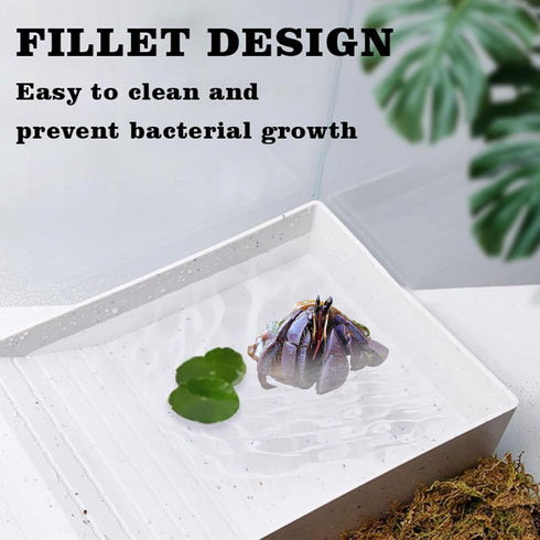 Tortoise Water Pool with Climbing Ramp, Turtle Climbing Toy, Reptile Habitat, Reptile Tank Supplies, Aquarium Cage Accessories for Reptiles Amphib...