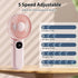 Mini Fan Handheld, Handheld/Neck/Desk 3 in 1 Rechargeable Small Portable Fan for Travel, 2400mAh Battery Operated Fan with LED Display, 180° Folda...