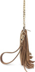 HOXIS Fringe Cross Body Bag Womens Small Shoulder Bag Top Zip Wristlet...