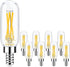 hansang E12 LED Bulbs Dimmable, 40W Equivalent, 3000K Soft White, T6 Tube Candelabra LED Light Bulbs for Chandelier, Light Bulbs Small Base with F...