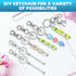 20 Pieces Beadable Keychains Bars - DIY Silver Blank Beadable Keychains Bulk - Keychain Bars for Beads Suitable for Silicone & Rubber - Beaded Key...