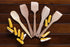 Nonstick Wooden Spoons For Cooking – 5 European Premium Spoons Set - 100% Healthy and Natural Wooden Spatula – Long Handled, Strong, Durable, Soli...