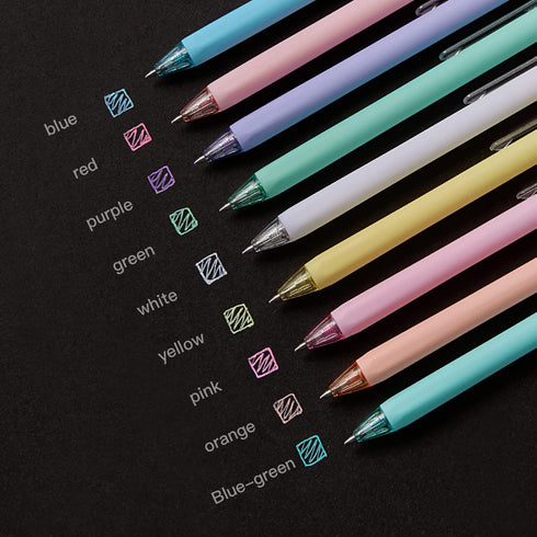Ddaowanx Colored Gel Ink Pens,9 Colors Pastel Retractable Pretty Journaling Pens, Medium Point 0.7 mm Gift Pens,Cute Highlighters School Supplies ...