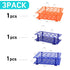 3 Pack Test Tube Rack Centrifuge Tube Holder for 10ml/15ml/50ml, Detachable Plastic Stand 128 Well...
