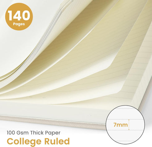 Lined Journal Notebook for Women & Men, Hardcover College Ruled Journal Notebook for Work,Note Taking,Writing, Perfect for Office School Home Supp...