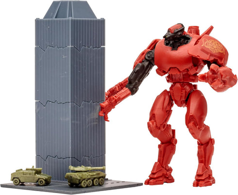 Pacific Rim McFarlane Toys Crimson Typhoon (Jaeger) 4" Scale Figure Playset with Comic...