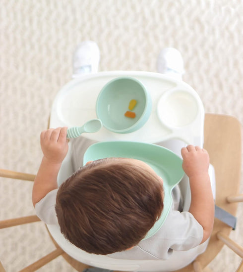 Silicone Bib – 100% Pure Platinum LFGB Baby Bibs with No Fillers – Wide Food Catching Pocket – Easy Clean – Mess Proof – Dishwasher Safe – BPA & P...