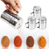 3Pcs Seasoning Bottle with Handle Stainless Steel Dredge Shaker Rub Spice with Holes Powdered Sugar Shaker with Lid Shaker Cooking Rotatable Cover...
