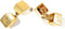 Designer Cube Gold Cufflinks Metallic for Blouse, Shirts Dress, Gold Cuff Link Sets 1/2'' x 1/2'' x 3/8''...