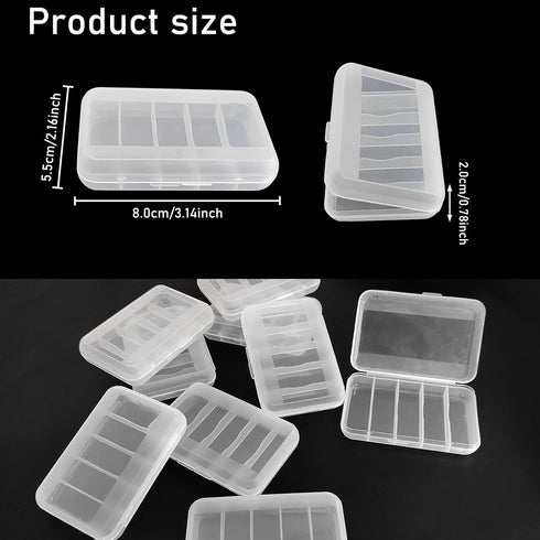 Cenbee 24 Pcs Clear Small Plastic Storage Containers Anti Oxidation Transparent Jewelry Holder for Item Craft,Beads,Pills,Ear Studs,Necklaces,Ring...