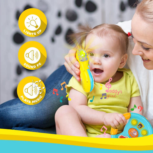 TOY Life Baby Cell Phone Toys for Toddlers 1-3, Play Phone for Toddler, Kids Steering Wheel Toy, Infant Toys 6-12 Months, Baby Boy Light Up Musica...