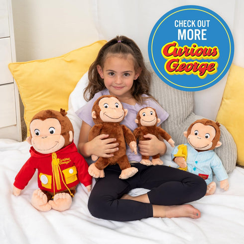 KIDS PREFERRED Curious George Monkey Stuffed Animal Plush Toys Soft Cutest Cuddle Plushie Gifts for Baby and Toddler Boys and Girls - 12 Inches...