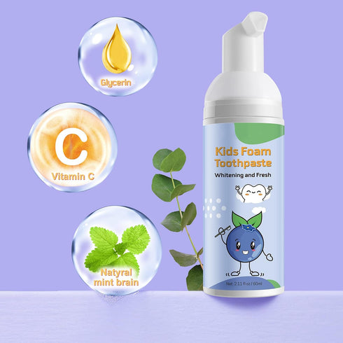 Foam Toothpaste Kids, Toddler Toothpaste with Low Fluoride, Foaming Toothpaste Kids and Mouthwash for Dental Care for Children 3+...