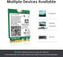 WiFi 6E AX210 NGW Wireless Card M.2 2230/NGFF WiFi 6E Laptop Module with Bluetooth 5.3, 5400Mbps Tri-Band AX210 WiFi Chip Adapter, Ultra-Low Laten...