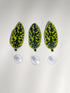 4.33 inches Artificial Plant Leaf Betta Hammock Fish Rest Bed Aquariums Supply Leaves (Army green)-3 Pcs...