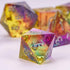 Cusdie Sharp Edges DND Dice, 7 PCs D&D Dice, Handcrafted Polyhedral Dice Set, for Role Playing Game MTG Pathfinder(Colorful Yellow/Red/Blue)...