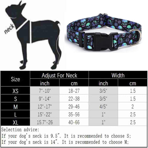 Dog Collars for Large Dogs with Cute Blue Stripes Design for Boys Dog, Adjustable Soft Pet Collar for XS Small Medium Large Dogs (XL)...