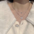 Tatibana Sterling Silver Butterfly Necklace, Vintage Layered Crystal Necklace for Women & Teen Girls, 925 Silver Choker with Double Butterfly Pend...